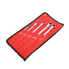 5pc Double Box End Ratcheting Wrench Metric Spline Xl Flexible Head Universal