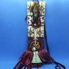 Ornate Tuareg Fringed Leather Wallet Purse     Niger African Sahara  Ethnic Tribal