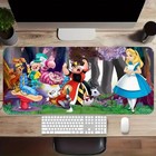 Alice In Wonderland Themed Mouse Pad  Large Rubber Desk Mat With Non-slip Base 