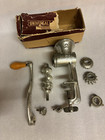 Vintage Universal No  2 Meat Grinder Clamp-on Hand Crank Cast Iron Made Usa