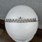 Lovely Floral Bridal Rhinestone Crystal Prom Wedding Crown Tiara Silver Tone