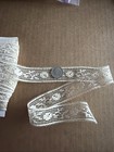 Antique Insert Lace Trim 8 Yards Edging Insertion Cotton Ecru F15