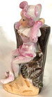 Pico Pin-up Elf Pixie Ceramic Planter Gold Accents Hand Painted Japan