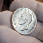 1949 Canada 50 Cents Half Dollar Narrow Date High 4 George Vi Silver Coin
