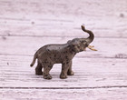 Original Tiny Antique Austrian Vienna Cold Painted Bronze Of Elephant