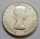 1958 Canada Silver Fifty 50 Cents Half Dollar Coin  Nice Grade  rj78 