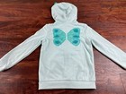 Cat   Jack Zip Up Embroidered Butterfly Blue Sweatshirt Hoodie Girl s Small 6