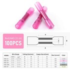 500  Heat Shrink Butt Splice Wire Connector Insulated Waterproof Crimp Terminals