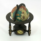 Vintage  Die-cast Metal Spinning World Globe Pencil Sharpener Hong Kong 3 1 4 