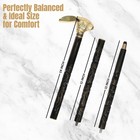 Vintage Antique Walking Cane Wooden Walking Stick Silver Brass Handle Knob Gi   