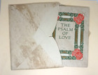 1913 The Psalm Of Love Booklet In Envelope Pf Volland Chicago Hand Painted Gold