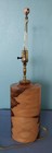 Signed Robert St Pierre Turned Wood Pottery Table Lamp Haysville  Nc Poplar