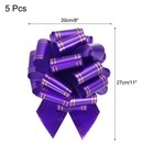 5pcs 8  Large Pull Bow Metallic Purple Gift Wrapping Bows W  Gold Edge