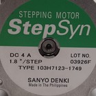 Sanyo Denki 103h7123-1749 Stepsyn Stepper Motor  1 8   step  4a Dc  Nema 23