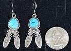 Navajo Sterling Silver Turquoise Dangle Earrings