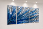Large Handmade Metal Wall Art  Abstract Aluminum Wall Sculpture    tomouk Art