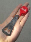 Rare Vintage Coca-cola Collectible Retractable Metal Bottle Opener With Clip