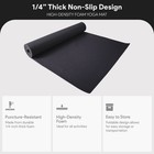 Fitvids 1 4    High Density Thick Non Slip Workout Yoga Mat And Carry Strap  Black
