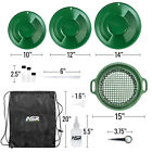 Asr Outdoor 14pc Gold Panning Kit Stackable 1 2 Inch Sifter Backpack Prospecting