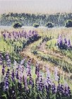Aceo Print  lupine Sunrise  Original By A lenza 2 5x3 5  Signed Limited Edition