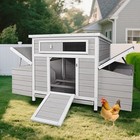 Outdoor Chicken Coop Large Wooden Hen House Poultry Hutch Cage With Nesting Box
