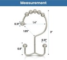 Bedding Double Glide Roller Set Of 12 Shower Curtain Hooks  Double Sided Rings