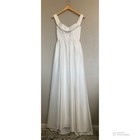 Lulus Xs Extraordinary Vow White Off-the-shoulder Wedding Dress With Pockets Nwt