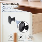 30 Pack Matte Black Kitchen Cabinet Knobs Round Drawer Pulls Stainless Steel