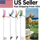 4 12pcs Fake Dragonfly Clip Waterproof Outdoor 3d Dragonfly Garden Decorative