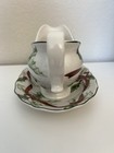 1998 Charter Club Winter Garland Gravy Boat   Under Plate Christmas