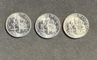 1955 P D S Roosevelt Dime Bu Year Set 90  Silver 3 Coin Lot Pds Uncirculated