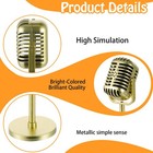 Sibba 6 Pack Microphone Prop  Vintage Retro Old School Microphone Plastic Fake M