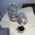 Lot Sale Of Two Vintage Explosion Proof Appleton Form 200 Caged Lights    new   