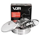 Vjr Communion Tray Set With Bread Plate   Cover     Polished Stainless Steel