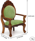 Dollhouse Chair 2pcs Miniature Furniture Retro Vintage Chair Wooden Accessori   