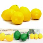 6 12pcs Fake Artificial Lemons Decor Kitchen Faux Fake Fruit Lemons Decoration