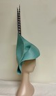 Ascot Fascinator Kentucky Derby Aqua Blue    straw    Texture  Fauxpheasant Headband
