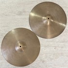 Vintage 70 s Zildjian 14  Avedis A Zildjian Hollow Logo New Beat Hi-hat Cymbals