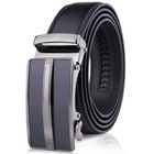 Genuine Leather Mens Ratchet Belt Belts For Men Adjustable Automatic Buckles