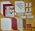 Stampin    Up  Santa Paws Card Kit  Set Of 5  Embossed  Dogs  Stockings