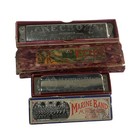 Vintage M  Hohner Marine Band 1896   Echo Harmonica Lot W  Original Boxes German