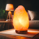 Salt Lamp Pink Himalayan Salt Lamp 3-4 Lb   Pink Rock   Wooden Base   Home D  cor