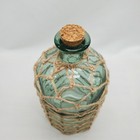 Aqua Glass Woven Jute Wrapped Glass Jar Tabletop Decoration 8 5  Height
