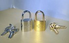 Silver    Golg Louis Vuitton Padlock Lock  2 Key Brass Shinny  Number   315