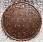 1898 H  Xf High Grade Canada Large Cent Victoria Coin Nores Canadian