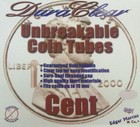25 Duraclear Penny cent Coin Tubes New - Wheat Back Steel Indian Head Storage