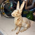 Antique Hubley Cast Iron Bunny Rabbit Doorstop Farm Decorative Art Porch Statue
