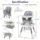 16-in-1 Baby High Chair With Activity Center Booster Seat Building Block Table