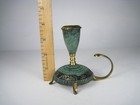 Vintage Israel Candle Holder Brass Candleholder Hebrew Judaica Havdalah Shabbat
