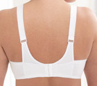 Glamorise 38h Lace Support Bra  side-bones  Comfy Wide-straps White New Sealed
